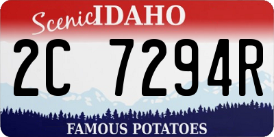 ID license plate 2C7294R