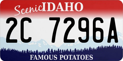 ID license plate 2C7296A