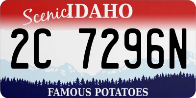 ID license plate 2C7296N