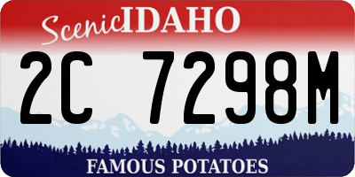 ID license plate 2C7298M
