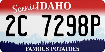 ID license plate 2C7298P