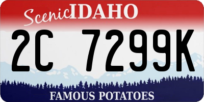 ID license plate 2C7299K