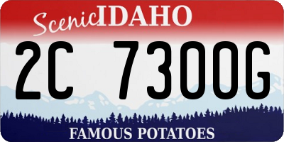 ID license plate 2C7300G