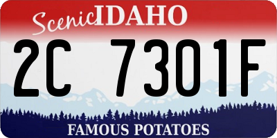 ID license plate 2C7301F