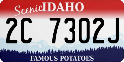 ID license plate 2C7302J