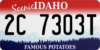 ID license plate 2C7303T