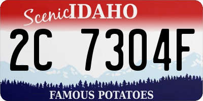 ID license plate 2C7304F