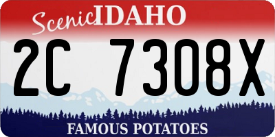 ID license plate 2C7308X