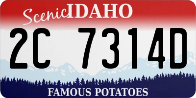 ID license plate 2C7314D