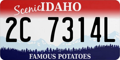 ID license plate 2C7314L