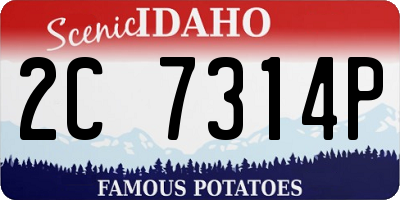 ID license plate 2C7314P