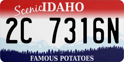 ID license plate 2C7316N