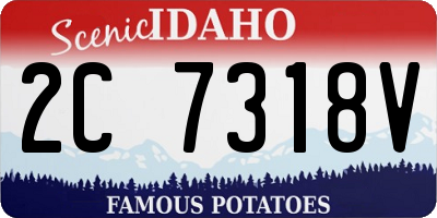 ID license plate 2C7318V