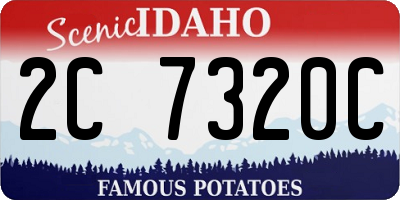 ID license plate 2C7320C