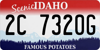 ID license plate 2C7320G