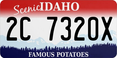 ID license plate 2C7320X