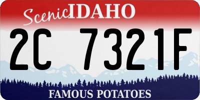 ID license plate 2C7321F