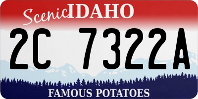 ID license plate 2C7322A