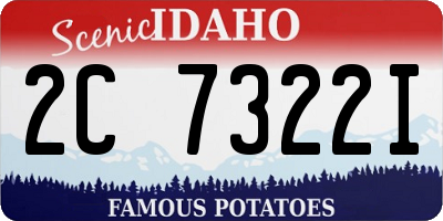 ID license plate 2C7322I