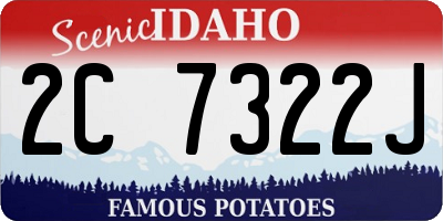 ID license plate 2C7322J