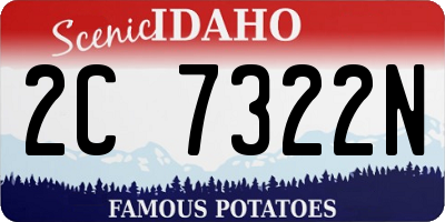 ID license plate 2C7322N