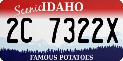 ID license plate 2C7322X