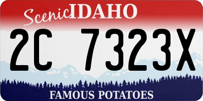ID license plate 2C7323X