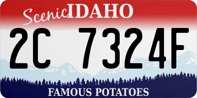 ID license plate 2C7324F