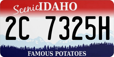 ID license plate 2C7325H