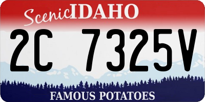 ID license plate 2C7325V