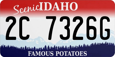ID license plate 2C7326G