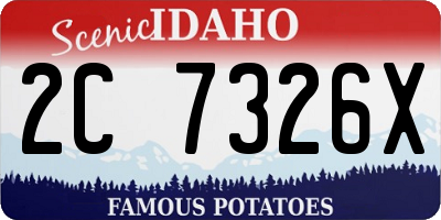 ID license plate 2C7326X