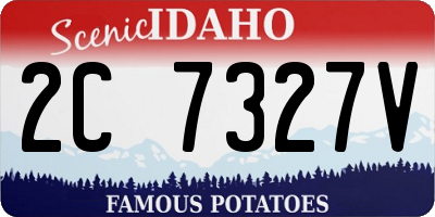 ID license plate 2C7327V