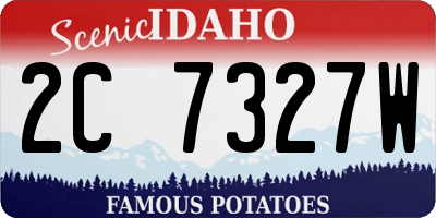 ID license plate 2C7327W