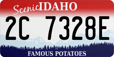 ID license plate 2C7328E