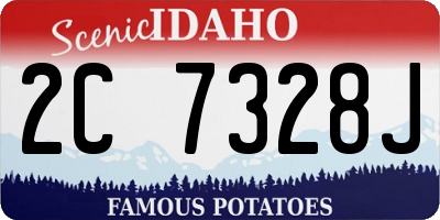 ID license plate 2C7328J