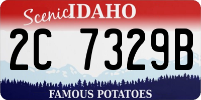 ID license plate 2C7329B