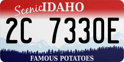 ID license plate 2C7330E