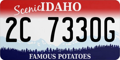 ID license plate 2C7330G