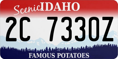 ID license plate 2C7330Z