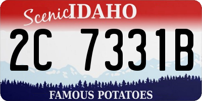 ID license plate 2C7331B