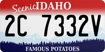 ID license plate 2C7332V