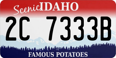 ID license plate 2C7333B