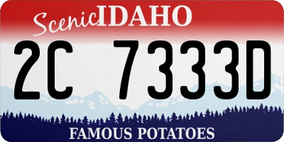 ID license plate 2C7333D