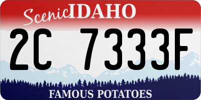 ID license plate 2C7333F