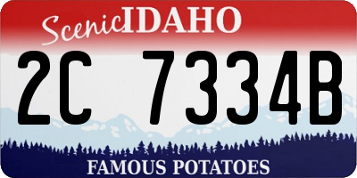 ID license plate 2C7334B
