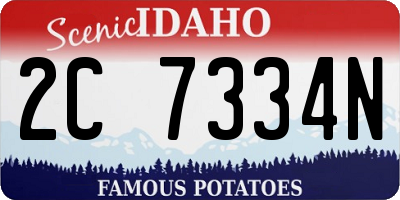 ID license plate 2C7334N