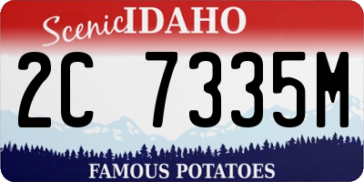 ID license plate 2C7335M
