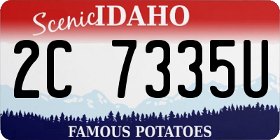 ID license plate 2C7335U