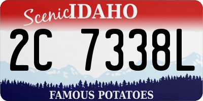 ID license plate 2C7338L